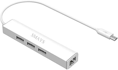 OTG Kabel auf Ethernet Adapter für Fire TV Cube, Fire TV Stick Lite 2020, Echo Show (2nd Gen), Micro USB HUB mit Strom