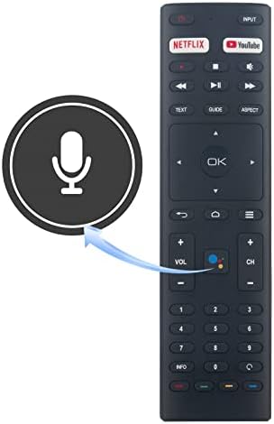 ALLIMITY Sprach Fernbedienung Ersetzen für BLAUPUNKT JVC ANAM Konka BAUHN DYON Movie-Smart-42-AD Smart-32-AD Smart-42-AD Smart-50-AD BP320HSG9200 RM-C3329 55U55A 32H31A 75U55A 43U55A ATV32HDG-0121