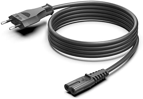 HKY Euro-Netzkabel 2m C7 2 poliger Euro Stecker Kabel Figur 8 Stromkabel Netzstecker(VDE Zertifiziert) für TV Fernseher PS3 PS4 PC Monitore Computer Drucker HP Philips Samsung LG TCL Sony Philips usw