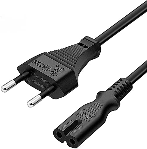 FSKE Netzkabel IEC 320 C7 3 Meter, 2-poliges Eurostecker nach Figure 8 Stromkabel Power Cable für Samsung LG TCL Sony TV, PS3, PS4, PC Monitore, Computer, Drucker