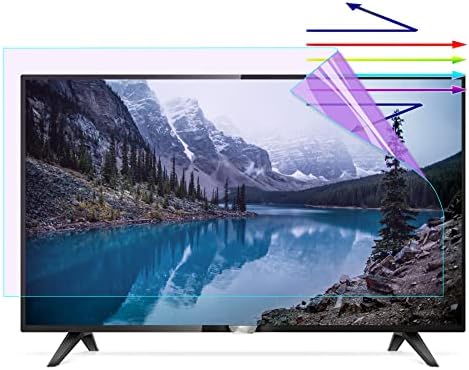 CUNIO Blendfreier TV-Bildschirmschutz für 42-75 Zoll, Innen- und Außenbereich, matt, Kratzfest, Anti-Blaulicht-Schutzfolie für Sony, Samsung, Hisense, LG usw / 50in 1101x620mm
