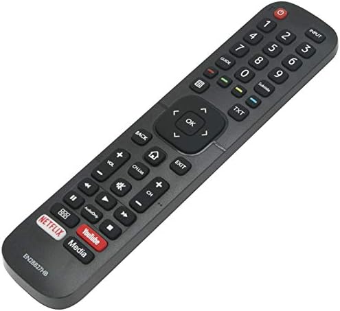 ALLIMITY EN2BB27HB EN2BB27H Fernbedienung Ersetzt für Hisense TV with YouTube Netflix Media Buttons H32A5600 H32AE5500 H39A5600 H39AE5500 H43A5600 H43A6100 H43AE5500 H43AE6030 H50A6100