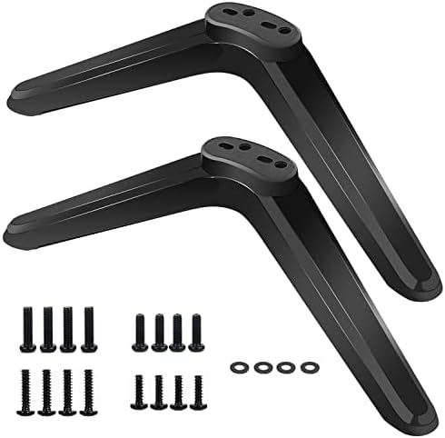 Universal TV Stand Legs, Table Top TV Stand Base Replacement Legs for 27 28 29 30 32 37 40 55inch LCD LED OLED TCL/LG/KONKA Smart TV, Black