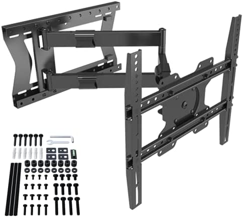 XTRARM TiTon T 80 cm Wandabstand, TV Wandhalterung, Langer Arm, ausziehen, schwenken für TV ca. 32-75 Zoll bis 60kg, bis VESA 400x400mm, TV-Halterung