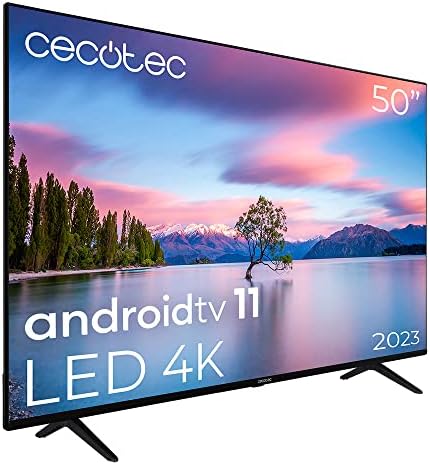 Cecotec TV LED 50" Smart TV A1 -Serie Alu10050. 4K UHD, Android 11, Frameless Design, MEMC, Dolby Vision und Dolby Atmos, HDR10, Modell 2023