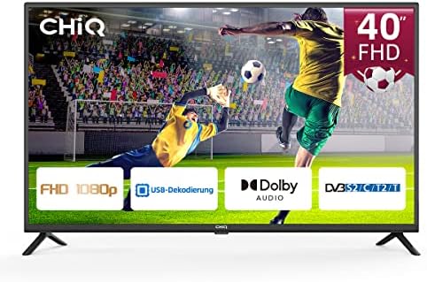 CHIQ TV,40 Zoll(100 cm) FHD 1080p LED Fernseher,Dolby Audio,H.265/HEVC, Media Player,Triple Tuner(DVB-T/T2/C/S2),HDMI/USB/Kopfhörer/CI/RF,Hotelmodus,Monitor, mit Doppeltem Verwendungszweck