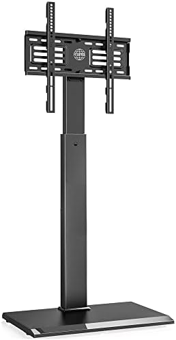 FITUEYES TV Bodenständer mit Eisenbasis TV Standfuß TV Ständer Fernsehstand höhenverstellbar schwenkbar für 26 bis 65 Zoll Flachbildschirm bis zu 40kg Max. VESA 400 * 400 Schwarz