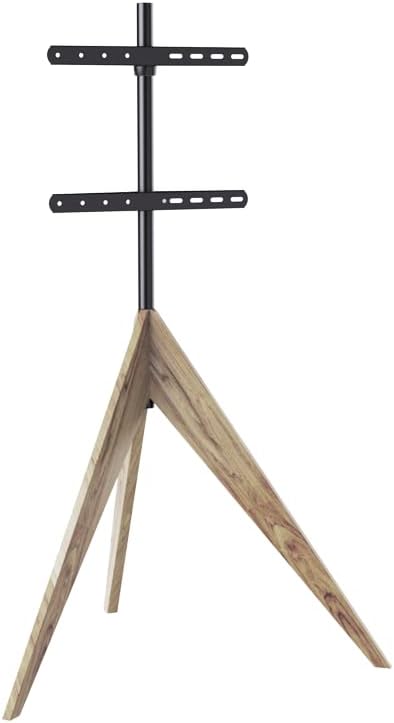XTRARM Argo Tripod TV Ständer, Höhe bis 140 cm, Drehbar 360 Grad, für TV ca. 32-65 Zoll, bis 40 kg, max. VESA 400x400mm, TV-Standfuss gealterte Eiche