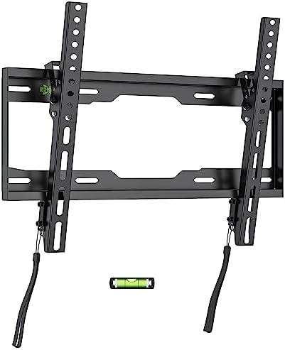 USX-MOUNT TV Wandhalterung Neigbar, Fernseher Wandhalterung Ultraslim für 26-60 Zoll Flach & Curved LED, LCD, OLED, Plasma TVs bis zu 45kg mit Max VESA 400x400mm, Universal TV Halterung kippbar