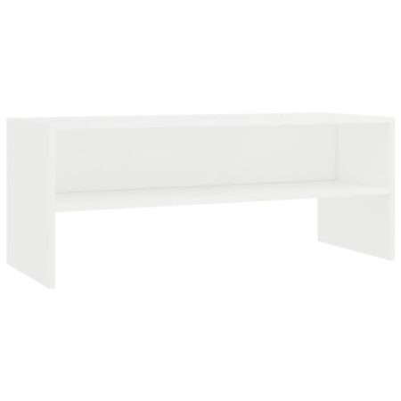 vidaXL TV Schrank Lowboard Couchtisch Fernsehschrank Fernsehtisch Sofatisch TV Tisch Möbel Board Sideboard Weiß 100x40x40cm Holzwerkstoff