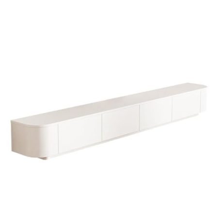 WNGJZZYC Moderner TV Schrank aus Massivholz mit Stauraum, Bodenstehende Fernsehschrank, Komplett Montiert, Großes Fernsehtisch mit 4 Schubladen, für Viele Gelegenheiten(White,220x25x30cm/87x10x12in)