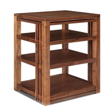 Audio-Regal aus Massivholz mit offenem Stauraum, TV-Ständer 79,8 cm (31,5 Zoll), AV-Media-Ständer für Verstärker, Player und TV-Zubehör