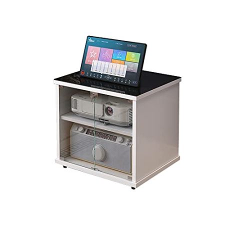 Yining-999 Lautsprecherständer Audio-Halterung, Audio-Schrank, 2-lagige Medienhalterung, audiovisueller Schrank, geeignet for TV-Zubehör, Spielekonsolen, DVD-Player Boxenständer Universal (Color : B)