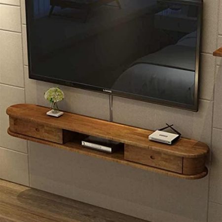 Wandmontierter TV-Schrank Wandregal Schwebendes Regal Set-Top-Box Router Multimedia-Zubehör Organizer Aufbewahrungsschrank Warenregal TV-Konsole TV-Ständer Ausstellungsregal Unterhaltungs-TV-Schrank