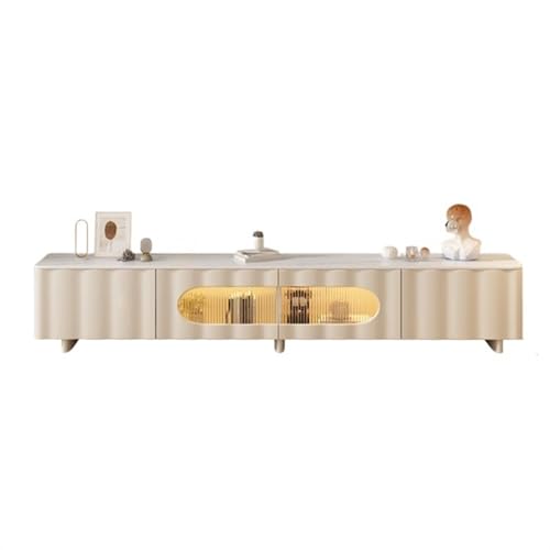 YQINQIN83B TV-Schrank Minimalistischer TV-Schrank aus Schiefer, Kombination for Zuhause, kleine Wohnung, modernes, einfaches Wohnzimmer, Couchtisch mit großem Stauraum Fernsehschrank