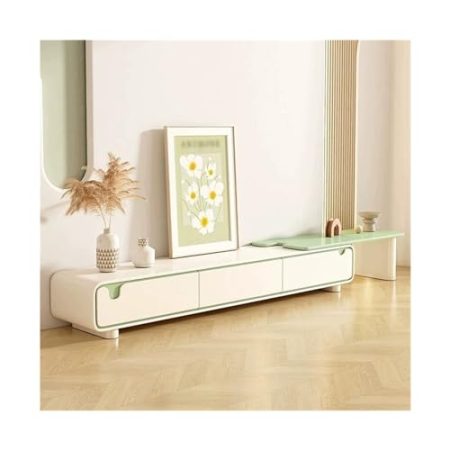 YQINQIN83B TV-Schrank Ausziehbarer TV-Schrank mit großer Schublade, einfacher, moderner TV-Schrank for kleine Wohnungen im Wohnzimmer Fernsehschrank