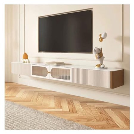 TV Lowboard Schwimmender TV-Schrank for den Haushalt zur Wandmontage, hängender TV-Schrank Medienkonsole, schwebender TV-Ständer zur Wandmontage im LED-Entertainment-Center TV Schrank ( Size : 180*23