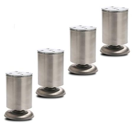 4X Möbelbeine aus Metall, höhenverstellbar, TV-Schreibtisch, Tisch, Schrankeinheit, Esstisch, Bett, Stützfüße, Ersatzbeine, für Heimwerkerwerkzeuge, Zubehör, Schrauben ()