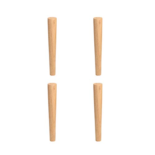 4er-Set Möbelbeine aus Holz, Sofabeine, Tischbeine aus Eichenholz, TV-Tischbeine, Tischgestell, Couchtischbeine, Stühle für Kleiderschrank, Sofa, Schlafzimmer, Esstisch, Arbeitstisch mit Zubehör, 8