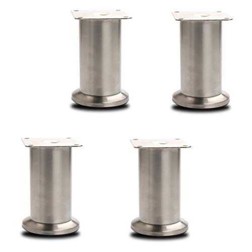 4X Möbelbeine aus Metall, höhenverstellbar, TV-Schreibtisch, Tisch, Schrankeinheit, Esstisch, Bett, Stützfüße, Ersatzbeine, für Heimwerkerwerkzeuge, Zubehör, Schrauben ()