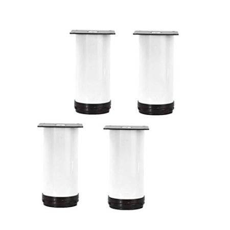 TONZN Metallmöbelbeine X4, höhenverstellbare Aluminium-Stützbeine, TV-Tisch, Schränke, Halterungen, DIY-Zubehör, Schrauben ()