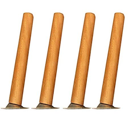 TONZN Konische Möbelbeine aus Holz, neigbare Tischbeine, Sofafüße, Möbelteile, Sofabeine für Beistelltische, TV-Schrank, Ersatzbeine, inklusive Zubehör (70 cm) ()