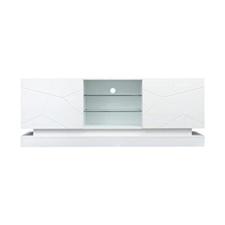 FCYNNV TV Schrank Fernsehständer Modernes Wohnzimmer-Entertainment-Center Medienkonsole Aufbewahrungsschublade TV-Schrank