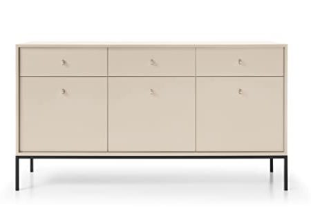 3E 3xE living.com Kommode Intensi im modernen Stil, Länge 154 cm, für Wohnzimmer, Schlafzimmer, Eingang, Büro (beige)
