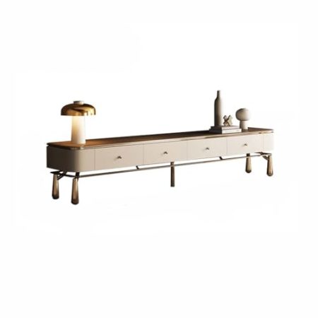 GYCVGGHF TV-Ständer für Schlafzimmer, 1,8 m, TV-Schrank, Wohnzimmer-Enteinment-Center, Audiovisueller Schrank für Zuhause, einfach, mit 4 Schubladen, Lagerschrank, Wohnzimmermöbel