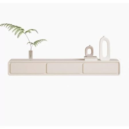 TV Schrank Board Sideboard Schwebender 78,7/86,6-Zoll-TV-Schrank mit Schubladen, wandmontiertes Entertainment-Center mit Stauraum und offenem Regal, Medienkonsolentischständer for Wohnzimmer, Schlafzi