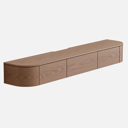 HOLGVE TV Schrank, Hängender Fernsehtisch, Entertainment-Center, Schwebender TV-Schrank Aus Holz, Fernsehschrank for Wohnzimmermöbel(Walnut)
