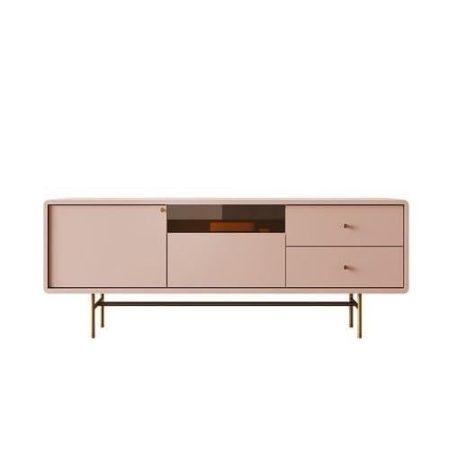 HLHLOP777 TV-Ständer Schrank Schöne Art Vintage Display Holz Eckbüroschrank Elegante Wohnzimmermöbel Fernsehständer(Color:180cm TV Cabinet)