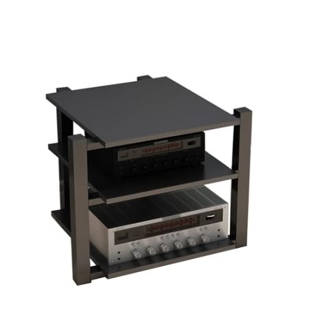 JIAHESHYP 3-stufiger AV-Medienständer, Audio-Rack-Tower, Perfektes Videospielkonsolenregal for Switch/Spielekonsolen/DVD-Player/Projektor/TV-Zubehör (Color : B)