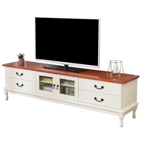 WTIWJY TV-Schrank mit Verstellbarem Einlegeboden, Fernsehtisch mit Stauraum, Medienkonsole Home Entertainment Center für Wohnzimmer Esszimmer Schlafzimmer