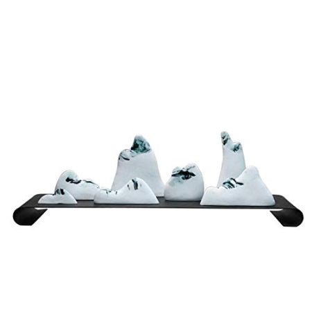 FENGWXINW Statue Dekoration Skulpturen Tv-Schrank Veranda Skulptur Pendel Schmiedeeisen Keramik Stücke Zimmer Hotel Lobby Zubehör