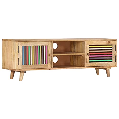 VACARX TV-Schrank 120 x 30 x 40 cm, massives Mangoholz, Artikelmaterial: massives Mangoholz, technisches Holz