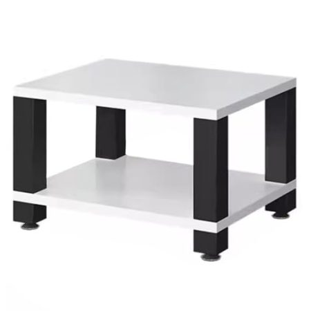 ILOOXI 1/2/3/4-lagiger HiFi-Audioschrank, Audio Rack Hifi Regal, HiFi-Rack AV-Regal Verstärker-Rack, Für Verstärker/Player/TV-Zubehör (White,2 Tier 60x50x38cm)
