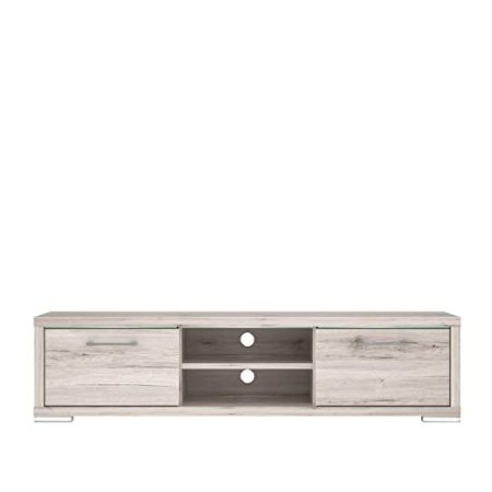 FORTE Stay TV-Unterschrank mit 2 Türen, Holzwerkstoff, Sandeiche, 42,5 x 173,1 x 42 cm