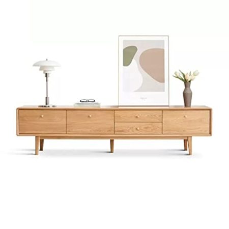 FCYNNV TV Schrank TV-Ständer für Schlafzimmer, TV-Schrank mit 5 Schubladen, nordische Moderne Unterhaltungs-Media-Center-Konsole, Schlichter Wohnzimmer-Unterschrank, Wohnzimmermöbel