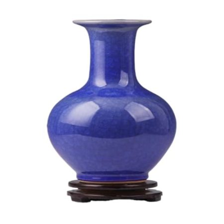 Vintage Keramikvase Porzellanvase Im Chinesischen Stil, Vase for Zuhause, Blumenarrangement, Zubehör, TV-Schrank, Porzellanflasche, Ornamente Vase Aus Keramik(Blue,D)