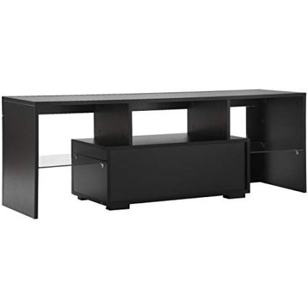 Yiifunglong TV Low Board TV-Schrank Low Cabinet, ohne Griff, Unterschrank, Sideboard, TV-Schrank für Wohnzimmer Schwarz