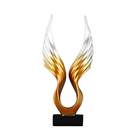 ZITTRO Statue, Dekoration, Heimdekoration, Zubehör, TV-Schrank, Büro, Modellzimmer, abstrakte Kunst, Adler (Farbe: B-Gold) elegant