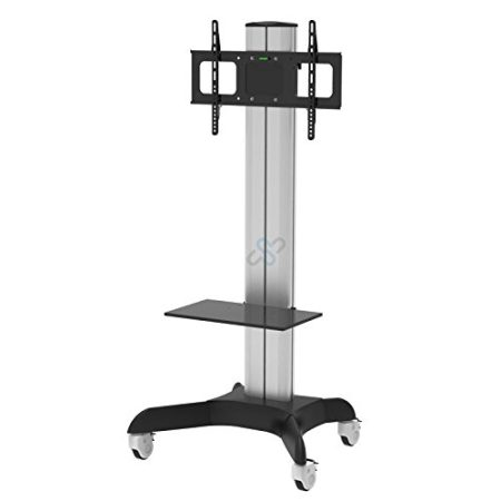 HFTEK HF37STC Mobile Fernseh-Monitor-Halterung Ständer mit TV-Adapterfür Bildschirme mit VESA 300/400 / 600 –Tastaturhalter