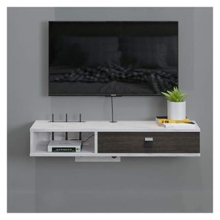 Generisch Schweberegal Schwebender TV-Schrank Leiste Wandregale TV-Ständer Hängeregal TV-Schrank Medienkonsole für DVD-Player Kabelboxen Spielekonsolen TV-Zubehör