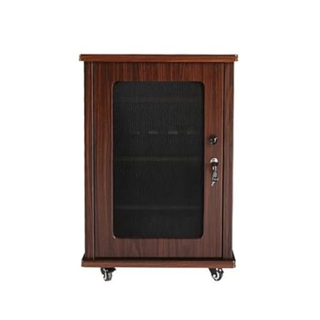 TV Rack HiFi Regal Audio Schrank,Medienaufbewahrungsschrank,DVD-Schrank,Medienkonsole für DVD-Player mit Speicher,Platz Sparen,für DVD-Player/Spielekonsolen/Router/Mediengeräte.(Gray walnut,60x60x87cm