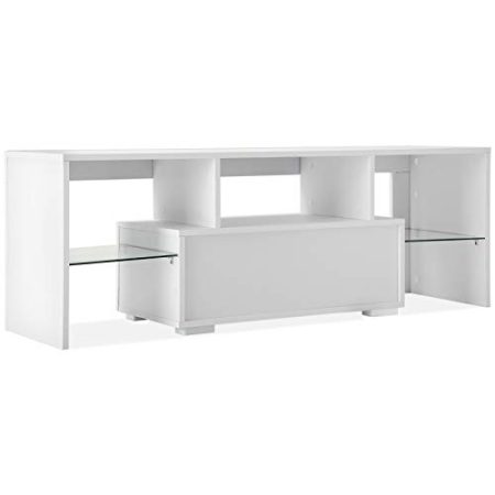 Yiifunglong TV Low Board TV-Schrank Low Cabinet, ohne Griff, Unterschrank, Sideboard, TV-Schrank für Wohnzimmer Weiß
