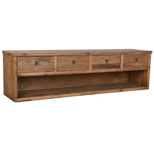 Home ESPRIT TV-Schrank, Kiefernbraun, recyceltes Holz, 200 x 45 x 55 cm