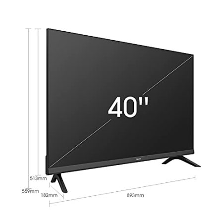 Hisense 40A4EG 101cm (40 Zoll) Fernseher Full HD Smart TV, Triple Tuner DVB-T2 / T/C / S2 / S, Works with Alexa, WiFi, Game, Hotel Mode, Schwarz [2022 ], Betriebsystem VIDAA U