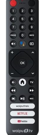 waipu.tv Fernbedienung mit Schnellwahltasten für waipu.tv 4K Stick (Ersatzteil)