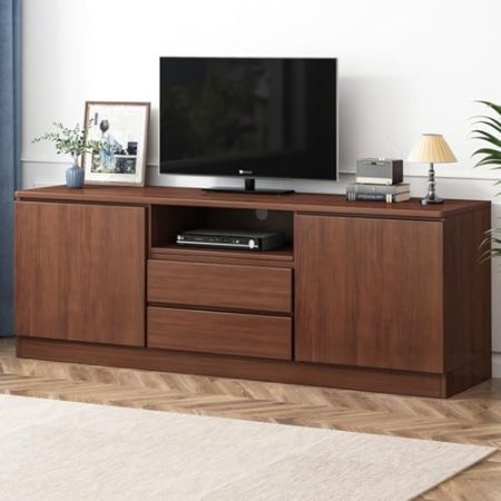 WNGJZZYC TV Schrank für das Wohnzimmer, Fernsehtisch mit Stauraum, Moderner TV Bank, Hölzerne Fernseher Tisch, für Wohnzimmer, Schlafzimmer und Büro(160x30x60cm/63x12x24in)